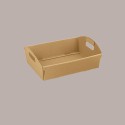 Cesto per Confezioni Regalo Natalizie in Cartoncino Avana Ondulato Rettangolare Piccolo 320x220H85mm 10 Pz [7396c6d6]