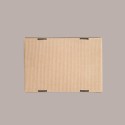 Cesto per Confezioni Regalo Natalizie in Cartoncino Avana Ondulato Rettangolare Piccolo 320x220H85mm 10 Pz [f6579b2d]