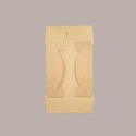 Cesto per Confezioni Regalo Natalizie in Cartoncino Avana Ondulato Rettangolare Piccolo 320x220H85mm 10 Pz [441a1d37]