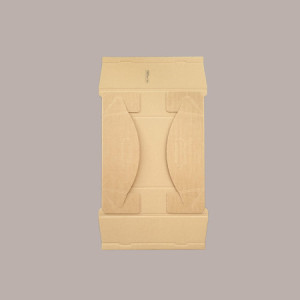 Cesto per Confezione Regalo in Cartoncino Avana Ondulato Rettangolare Gigante 520x410H135mm 5 Pz [8710bae6]
