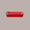 Cesto per Confezioni Regalo Natalizie in Cartoncino Rosso grafica effetto pelle Rettangolare Piccolo 310x220H90mm 10  [f848de80]