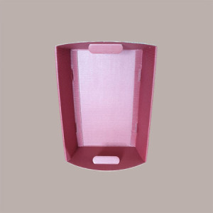 Cesto per Confezioni Regalo Natalizie in Cartoncino Bordeaux Ondulato Rettangolare Piccolo 320x220H85mm 10 Pz [61374d38]