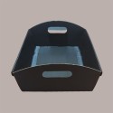 Cesto per Confezioni Regalo Natalizie in Cartoncino Nero Ondulato Rettangolare Mini 220x155H60mm 10 Pz [8a13ccea]
