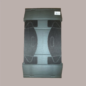 Cesto per Confezioni Regalo Natalizie in Cartoncino Nero Ondulato Rettangolare Medio 370x265H100mm 10 Pz [0d8abb51]