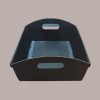 Cesto per Confezioni Regalo Natalizie in Cartoncino Nero Ondulato Rettangolare Grande 430x300H100mm 10 Pz [59cbf515]