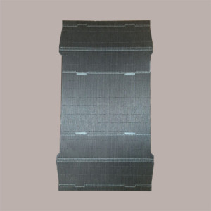 Cesto per Confezioni Regalo Natalizie in Cartoncino Nero Ondulato Rettangolare Grande 430x300H100mm 10 Pz [902dc3e5]