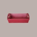 Cesto per Confezioni Regalo Natalizie in Cartoncino Bordeaux Ondulato Rettangolare Mini 220x155H60mm 10 Pz [d295906e]