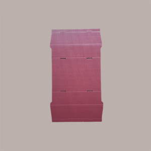 Cesto per Confezioni Regalo Natalizie in Cartoncino Bordeaux Ondulato Rettangolare Mini 220x155H60mm 10 Pz [90317187]