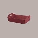 Cesto per Confezioni Regalo Natalizie in Cartoncino Bordeaux Ondulato Rettangolare Mini 220x155H60mm 10 Pz [fe0af38e]