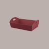Cesto per Confezioni Regalo Natalizie in Cartoncino Bordeaux Ondulato Rettangolare Mini 220x155H60mm 10 Pz [fe0af38e]