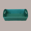 Cesto per Confezioni Regalo Natalizie in Cartoncino Ondulato Verde Rettangolare Mini 220x155H60mm 10 Pz [87e972a5]