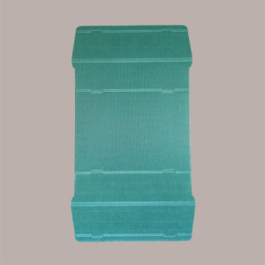 Cesto per Confezioni Regalo Natalizie in Cartoncino Ondulato Verde Rettangolare Mini 220x155H60mm 10 Pz [35a4f4bf]