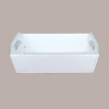 Cesto per Confezioni Regalo Natalizie in Cartoncino grafica Seta Bianco Rettangolare Grande 400x300H120mm 10 Pz [014200cf]