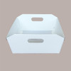 Cesto per Confezioni Regalo Natalizie in Cartoncino grafica Seta Bianco Rettangolare Grande 400x300H120mm 10 Pz [6e620a41]