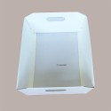 Cesto per Confezioni Regalo Natalizie in Cartoncino grafica Seta Bianco Rettangolare Grande 400x300H120mm 10 Pz [6b324d5f]