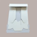 Cesto per Confezioni Regalo Natalizie in Cartoncino grafica Seta Bianco Rettangolare Grande 400x300H120mm 10 Pz [dc2f8c5b]