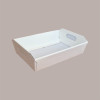 Cesto per Confezioni Regalo Natalizie in Cartoncino grafica Seta Bianco Rettangolare Piccolo 310x220H90mm 10 Pz [9b3fc283]