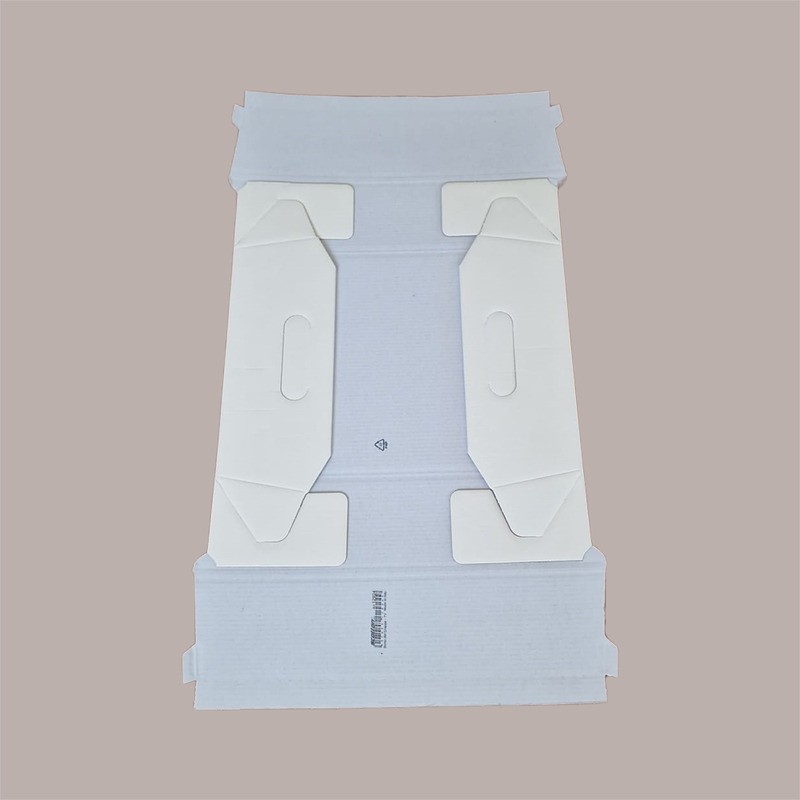 Cesto per Confezioni Regalo Natalizie in Cartoncino grafica Seta Bianco Rettangolare Piccolo 310x220H90mm 10 Pz [ffa4ceb6]