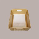 Cesto per Confezioni Regalo Natalizie in Cartoncino grafica Skin Oro Rettangolare Grande 400x300H120mm 10 Pz [bc790252]