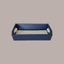 Cesto per Confezioni Regalo Natalizie in Cartoncino grafica Spot Blu Rettangolare Piccolo 310x220H90mm 10 Pz [339b18e2]