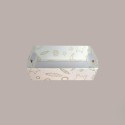 Cesto per Confezioni Regalo Natalizie in Cartoncino grafica White Rettangolare Piccolo 310x220H90mm 10 Pz [43027140]