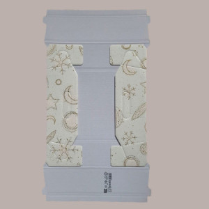 Cesto per Confezioni Regalo Natalizie in Cartoncino grafica White Rettangolare Piccolo 310x220H90mm 10 Pz [27997d75]