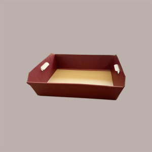 Cesto per Confezione Regalo in Cartoncino Seta Bordeaux Rettangolare Gigante 520x410H135mm 5 Pz [1e2d58f4]