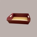 Cesto per Confezione Regalo in Cartoncino Seta Bordeaux Rettangolare Gigante 520x410H135mm 5 Pz [1e2d58f4]