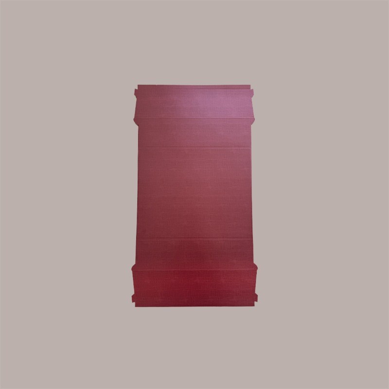 Cesto per Confezione Regalo in Cartoncino Seta Bordeaux Rettangolare Gigante 520x410H135mm 5 Pz [7016dafd]