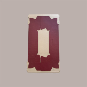 Cesto per Confezione Regalo in Cartoncino Seta Bordeaux Rettangolare Gigante 520x410H135mm 5 Pz [75469de3]