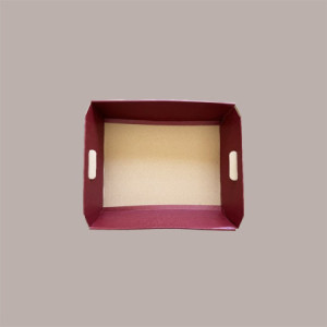 Cesto per Confezione Regalo in Cartoncino Seta Bordeaux Rettangolare Gigante 520x410H135mm 5 Pz [c25b5ce7]