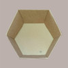 Cesto per Confezioni Natalizie Vassoio in Cartoncino Avana Liscio Esagonale Piccolo 200x170H70mm 10 Pz [8aab7791]