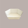 Cesto per Confezioni Natalizie 380x300H100mm Vassoio in Cartoncino Fibra Bianco Esagonale Medio 5 Pz [5b7d6e63]