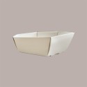 Cesto per Confezioni Natalizie 380x300H100mm Vassoio in Cartoncino Fibra Bianco Esagonale Medio 5 Pz [3546ec6a]