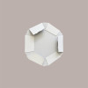 Cesto per Confezioni Natalizie 380x300H100mm Vassoio in Cartoncino Fibra Bianco Esagonale Medio 5 Pz [870b6a70]