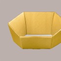 Cesto Vassoio Esagonale Fibra Oro per Cesti Regalo 380x300 H100 mm 5 Pz [b384f42d]