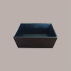 Cesto per Confezioni Natalizie Vassoio Conico in Cartoncino Nero grafica effetto pelle quadrato piccolo 260x260H100mm [0068114b]