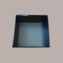 Cesto per Confezioni Natalizie Vassoio Conico in Cartoncino Nero grafica effetto pelle quadrato piccolo 260x260H100mm [d94e5246]