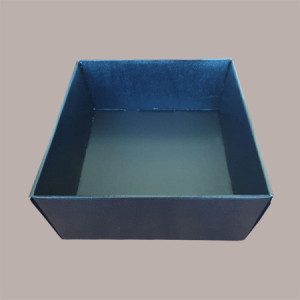 Cesto per Confezioni Natalizie Vassoio Conico in Cartoncino Nero grafica effetto pelle rettangolare grande 400x300H11 [e3bd6b62]