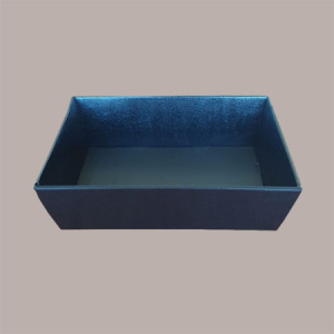 Cesto per Confezioni Natalizie Vassoio Conico in Cartoncino Nero grafica effetto pelle rettangolare grande 400x300H11 [3a9b286f]
