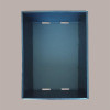 Cesto per Confezioni Natalizie Vassoio Conico in Cartoncino Nero grafica effetto pelle rettangolare mini 230x170H80mm [eb66eed8]