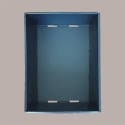Cesto per Confezioni Natalizie Vassoio Conico in Cartoncino Nero grafica effetto pelle rettangolare piccolo 290x210H8 [629387da]