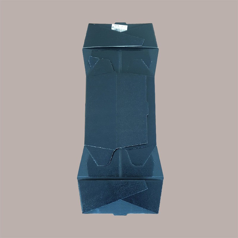 Cesto per Confezioni Natalizie Vassoio Conico in Cartoncino Nero grafica effetto pelle rettangolare piccolo 290x210H8 [67c3c0c4]