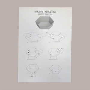 Cesto per Confezioni Natalizie Vassoio in Cartoncino Avana Liscio Esagonale Medio 380x300H100mm 5 Pz [b080b2d2]