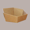 Cesto per Confezioni Natalizie Vassoio in Cartoncino Avana Liscio Esagonale Piccolo 290x230H85mm 10 Pz [8561ecc9]
