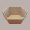 Cesto per Confezioni Natalizie Vassoio in Cartoncino Avana Liscio Esagonale Piccolo 290x230H85mm 10 Pz [5c47afc4]