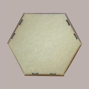 Cesto per Confezioni Natalizie Vassoio in Cartoncino Avana Liscio Esagonale Piccolo 290x230H85mm 10 Pz [ee0a29de]