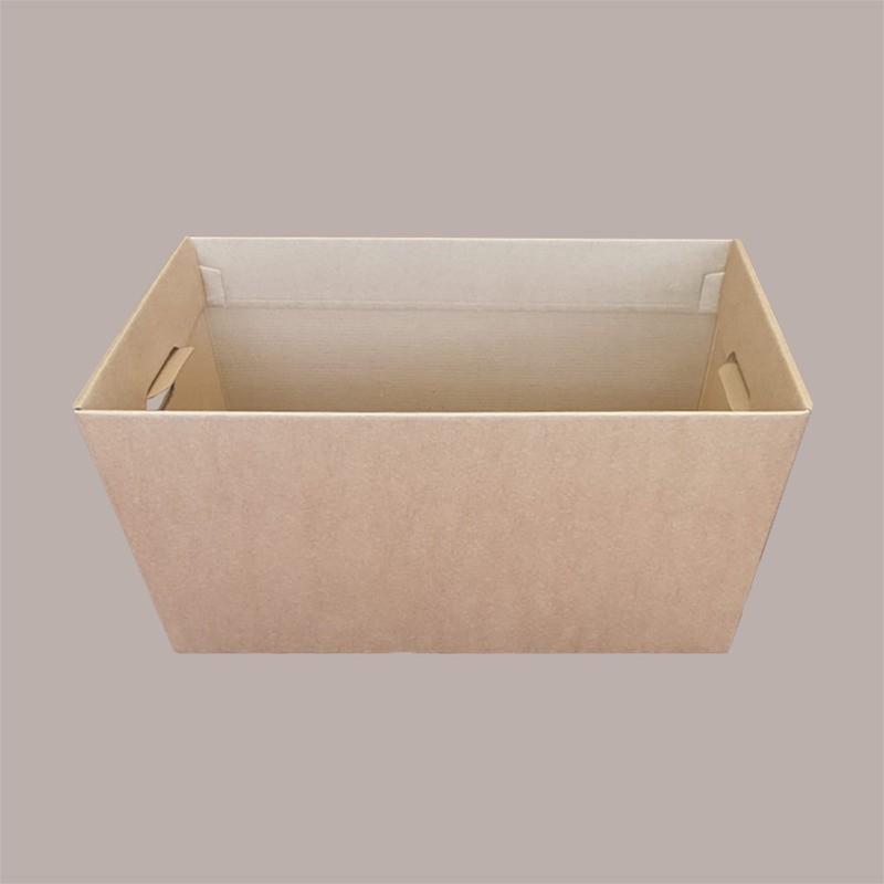 Cesto per Confezioni Natalizie Vassoio Conico in Cartoncino Avana Liscio Rettangolare Grande 435x280H230mm 10 Pz [dea782b9]