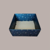 Cesto per Confezioni Natalizie Vassoio Conico in Cartoncino Nero grafica Stelle Oro rettangolare piccolo 290x210H80mm [1f3a3c44]