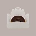 Scatola Porta Torta Rettangolare Grande Cartoncino Bianco grafica damasco 33x44H7cm 5 Pezzi [8f76b195]